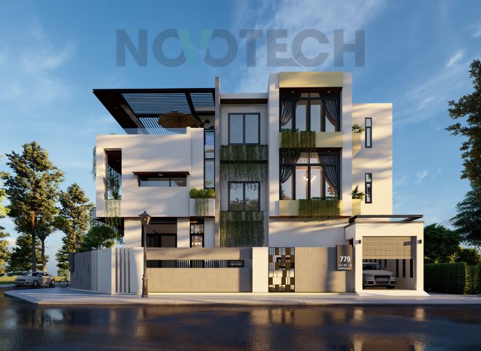 Luxury villa exteriors in Dubai and Sharjah with fresh paint finishes