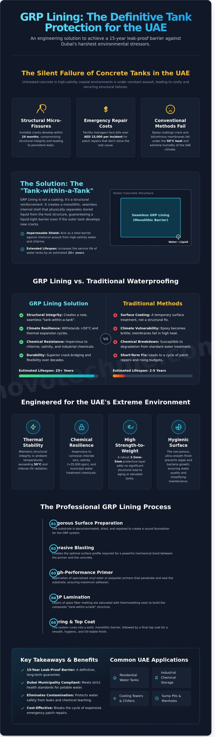 GRP Lining in Dubai: The Ultimate Guide to Industrial & Residential Waterproofing