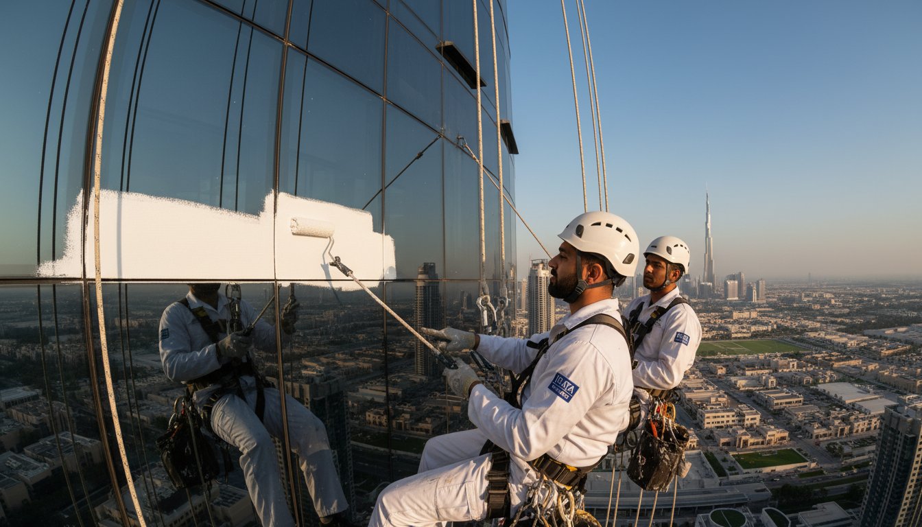 Building Facade Painting in Business Bay: The 2026 Guide to High-Rise Asset Protection