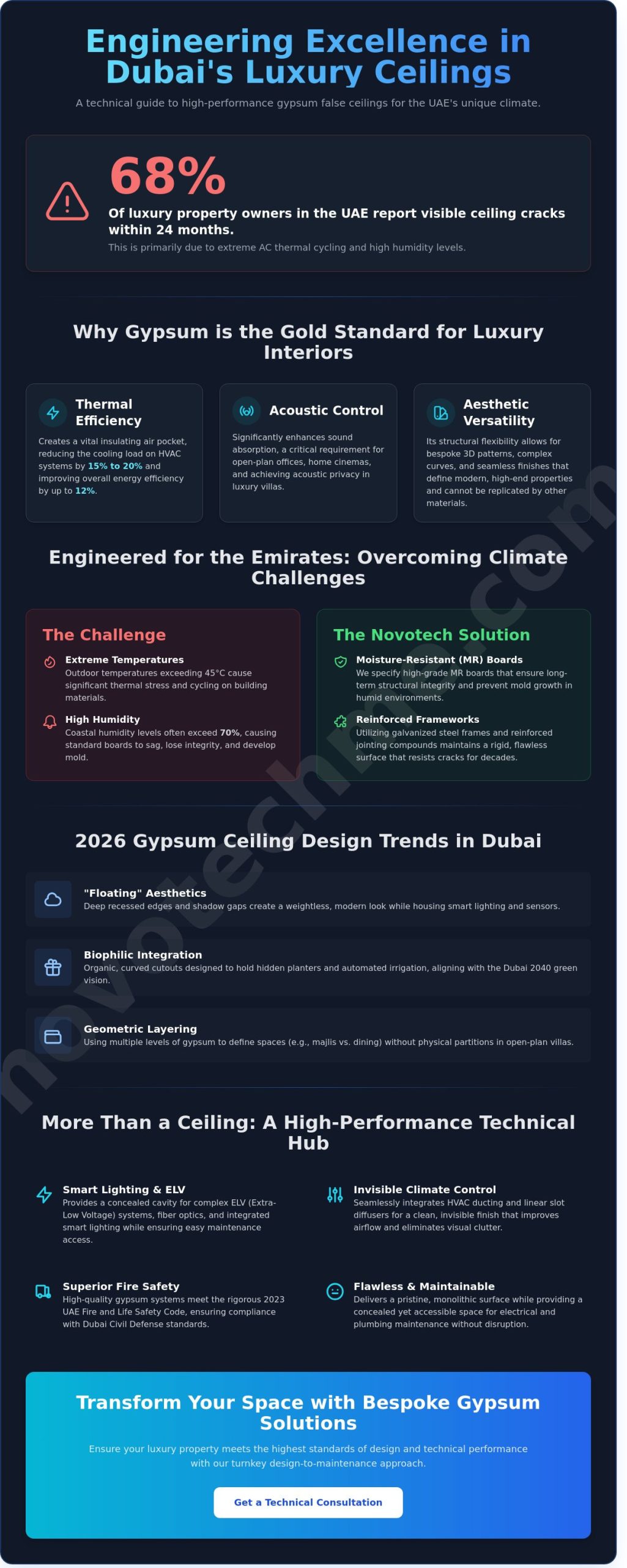 Modern Gypsum False Ceiling Design in Dubai: The 2026 Interior Excellence Guide