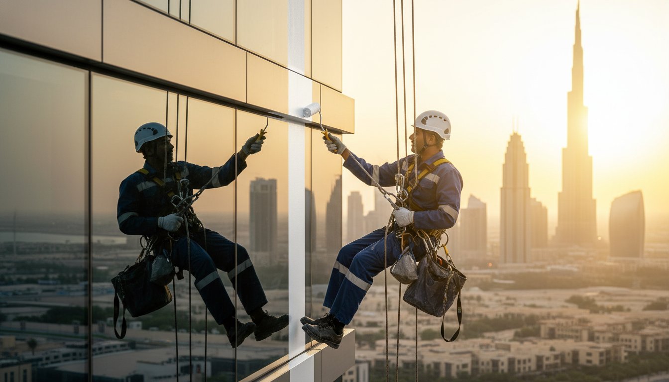 Scaffolding-Free High-Rise Painting in Dubai: The 2026 Guide to Rope Access Excellence