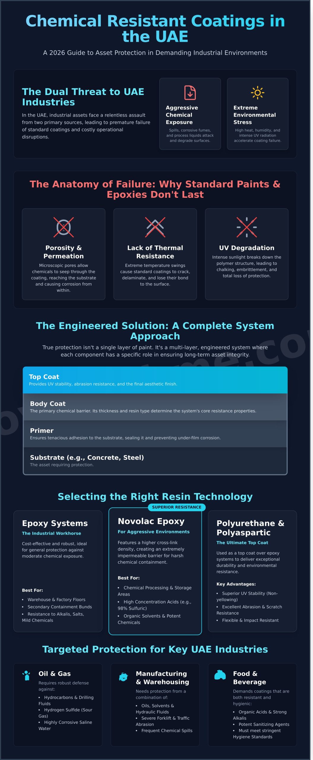 Chemical Resistant Coatings in the UAE: A 2026 Industrial Guide