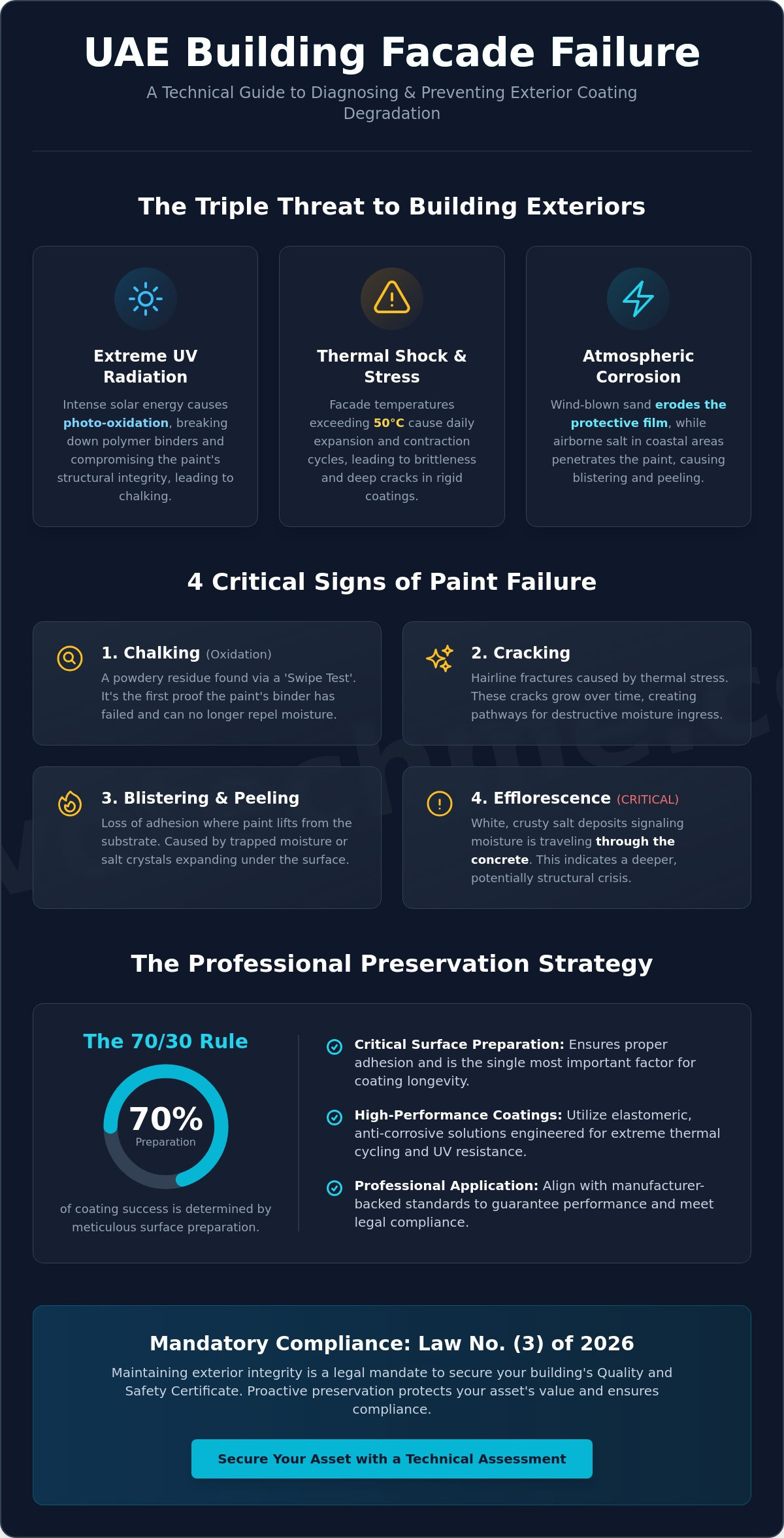 Signs of Paint Failure on Buildings in the UAE: The 2026 Technical Guide