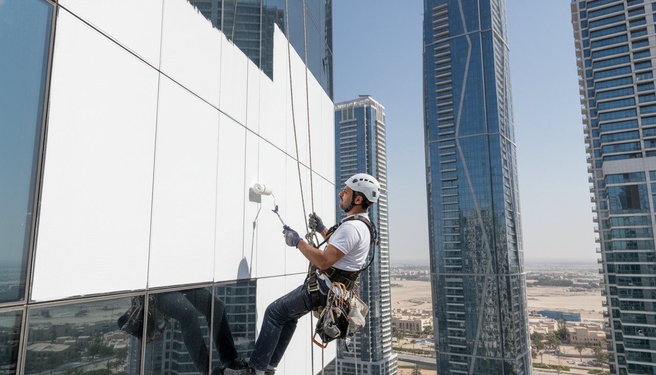 Professional Residential Tower Painting in Abu Dhabi: The 2026 Engineering Guide