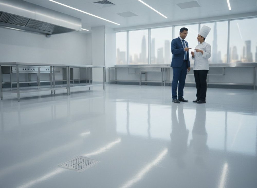 Commercial Kitchen Epoxy Flooring Requirements Dubai: The 2026 Compliance Guide