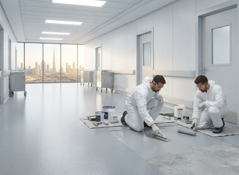 Hospital Grade Epoxy Flooring Installation in Dubai